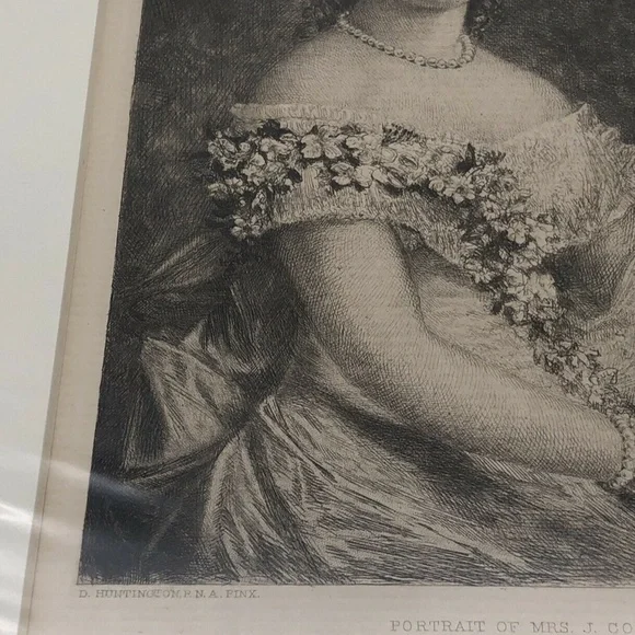 Antique Etching D Huntington Portrait 1889 - Picture 4 of 12